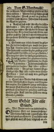 [23. Cap.] Vom Gebät Für alle Stände.