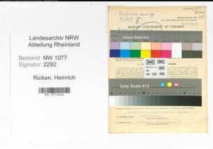 Entnazifizierung Heinrich Ricken , geb. 11.05.1921 (Polizist)