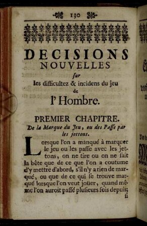 Premier Chapitre. / Das I. Capitel. - VII. Chapitre. / Das 7. Capitel.
