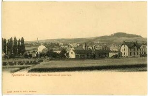 Kamenz. Kamenz mit Hutberg, vom Steinbruch gesehen