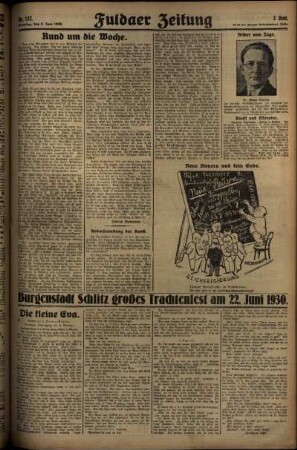 Zweite Ausgabe vom Sonntag, den 08. Juni 1930.