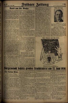 Zweite Ausgabe vom Sonntag, den 08. Juni 1930.