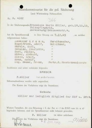 Müller, Franziska Maria