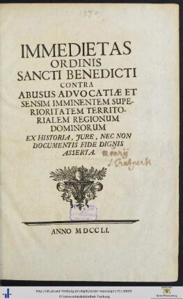Acten-mäßige Geschichts-Erzehlung In Sachen Sr. Hochfürstl. Durchl. Frauen Franciscä Sibyllä Augustä, verwittibter Frau Marggräfin zu Baaden-Baaden, Jetzo Sr. Hochfürstl Durchl. Herrn Ludwig Georg, Marggrafen zu Baaden-Baaden, Contra Herrn Abten und Convent des Klosters Schwartzach St. Benedicti Ordens Straßburger Bisthumbs