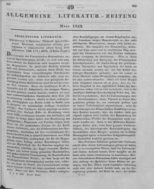 Plutarch: Plutarchi Agis et Cleomenes. Recensuit, annotationem criticam et Commentarios adiecit G. F. Schoemann. Greifswald: Mauritius 1839