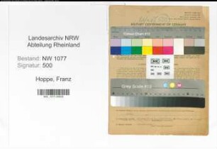 Entnazifizierung Franz Hoppe , geb. 16.06.1891 (Polizist)