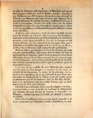 Extrait des registres du Parlement du 4. Fevr. 1765