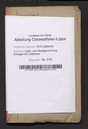Erblasser: Hagemeier, Catharine Marie, geb. Müller: