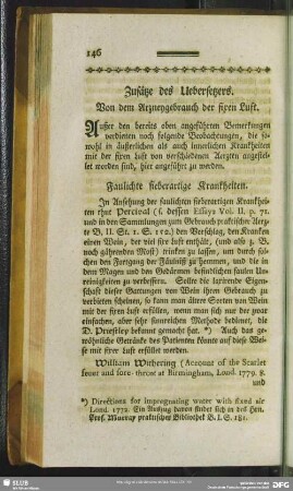 Zusätze des Uebersetzers. Von dem Arzneygebrauch der fixen Luft