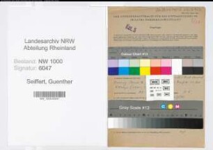 Entnazifizierung Guenther Seiffert, geb. 11.07.1910 (Regierungsrat)