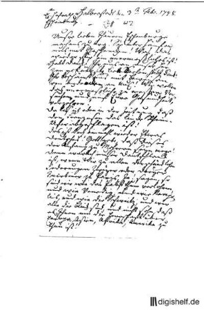 42: Brief von Johann Wilhelm Ludwig Gleim an Johann Joachim Eschenburg