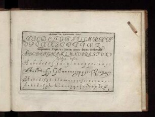 Alphabetvm Capitalivm Cvrs. - Sequuntur Capitales litteræ unico ductu scribendæ