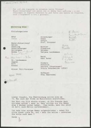 Brief an Claudio Abbado, 05.04.1994-25.04.1994 [o.D.; datiert nach Zusammenhang]