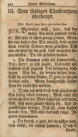 III. Vom thätigen Christenthum überhaupt