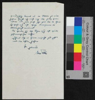 Brief an von Karpf