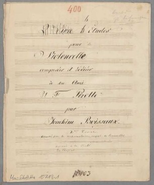 6 Etudes, vlc - BSB Mus.Schott.Ha 10713-1
