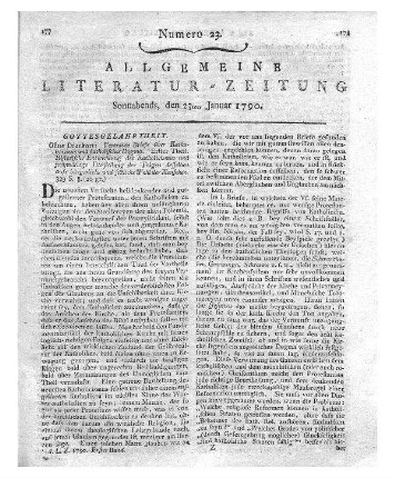 Vertraute Briefe über Katholizismus und katholisches Dogma. T. 1. [S.l.] 1789