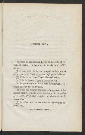 Seizième Runa.
