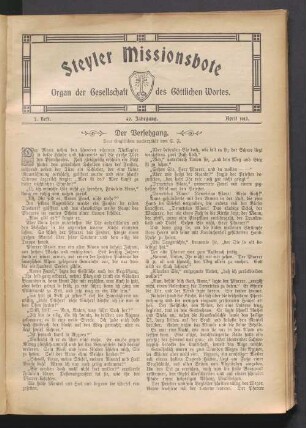 7. Heft. 40. Jahrgang. April 1913