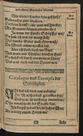 Catalogus und Exempla der Sterbligkeit.