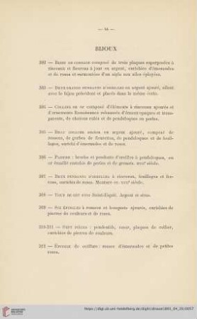 Bijoux (Nr. 302 - 352)