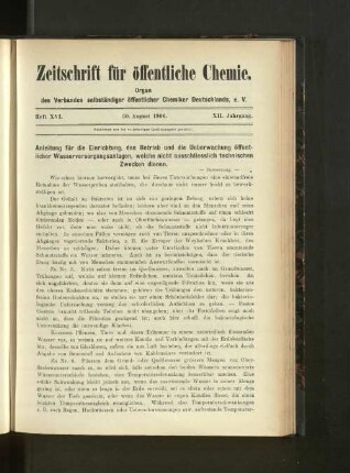 Heft XVI. 30. August 1906.