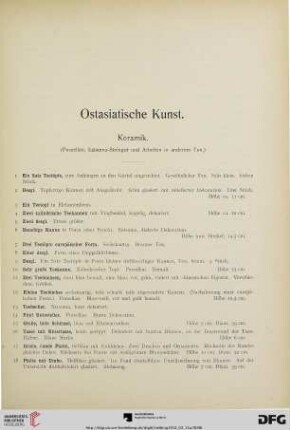 Ostasiatische Kunst (Nr. 1-174)