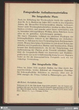 Fotografische Aufnahmematerialien