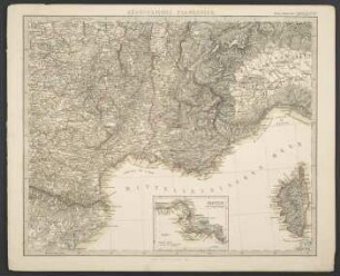 Südöstliches Frankreich [Hand-Atlas über alle Theile der Erde nach dem neuesten Zustande und über das Weltgebäude14e]
