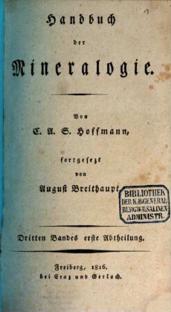 Handbuch der Mineralogie, 3,1