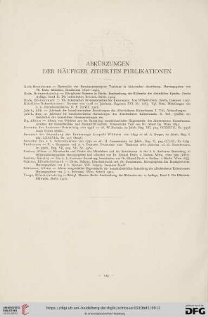 Abkürzungen der häufiger zitierten Publikationen