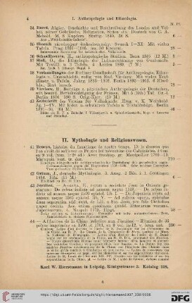 II. Mythologie und Religionswesen (Nr. 41-72)