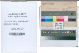 Entnazifizierung Walter Eulitz , geb. 00.00.0000 (Finanzbeamter)