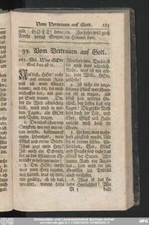 33. Vom Vertrauen auf Gott.