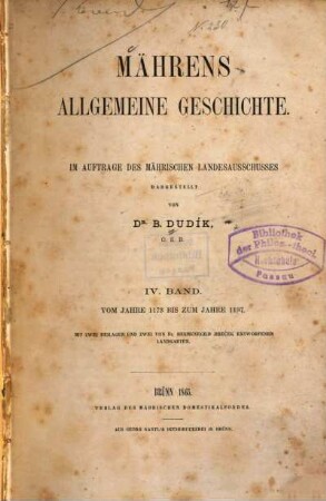 Mährens allgemeine Geschichte, 4. Vom Jahre 1173 bis zum Jahre 1197.