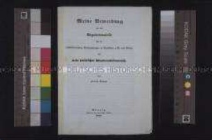 Flugschrift: Meine Bewerbung um eine Deputirtenstelle für die volksvertretenden Versammlungen in Frankfurt (Main) und Berlin und mein politisches Glaubensbekenntniß; Danzig, 1848