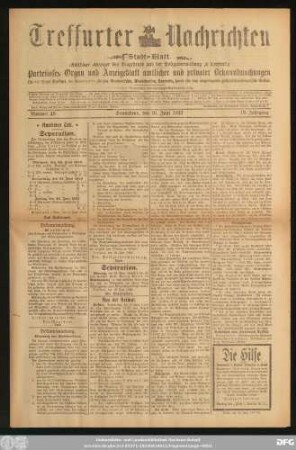 Treffurter Nachrichten : Stadtblatt, Nr. 48. Sonnabend, den 16. Juni 1923