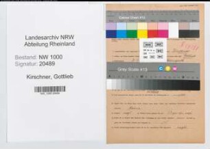 Entnazifizierung Gottlieb Kirschner, geb. 03.04.1888 (Steiger)