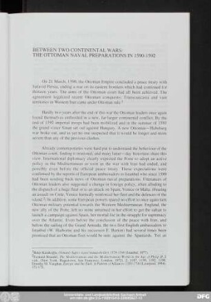 Between Two Continental Wars: The Ottoman Naval Preparations In 1590-1592