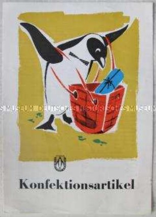 Werbeblatt für gummierte Textilien