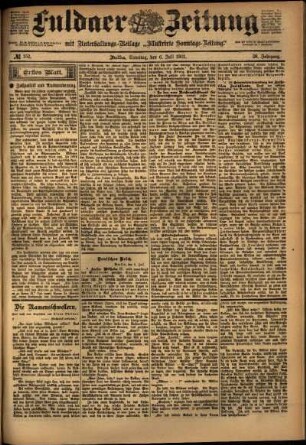 Erste Ausgabe vom Samstag, den 06. Juli 1901.