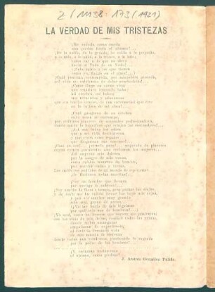 [Poema] La verdad de mis tristezas