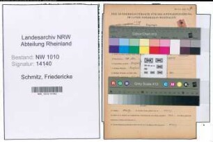 Entnazifizierung Friedericke Schmitz , geb. 28.05.1916 ()