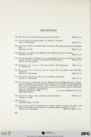 Skulpturen (Nr. 530-617)