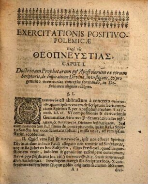 Peri Tēs Theopneustias, Sive De Inspiratione Divina, quatenus ex Scripturis Sacris definiri potest & vindicari debet, Exercitatio PositivoPolemica ... Praeside Joh. Michaele Langio ... publicae syntheologuntōn disquisitioni, in Ordine, ut loquimur, Circulari Die 10. Ianuarii Anno MDCC. proposita ab Andrea Degmaiero, Augustano