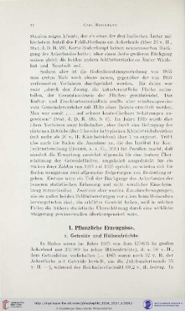 I. Pflanzliche Erzeugnisse