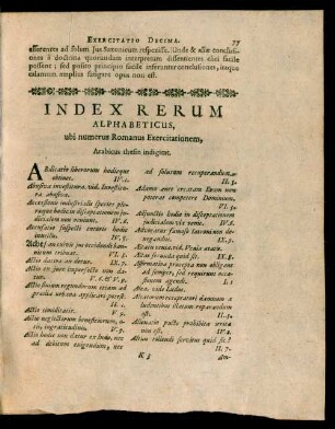 Index Rerum Alphabeticus