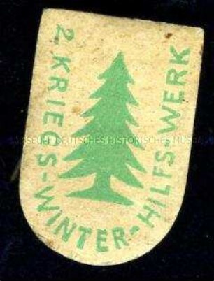 WHW-Abzeichen, Tanne, Straßensammlung im Gau 37 Weser-Ems von 1939