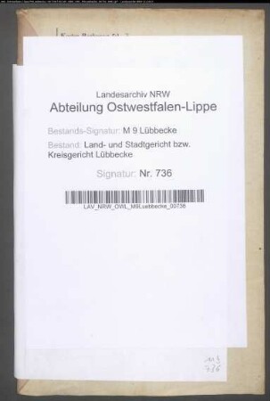 Erblasser: Kleine, Friedrich Wilhelm; Erblasser: Kleine, Maria Charlotte, geb. Watermann: