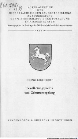 Bevölkerungspolitik und Geburtenregelung